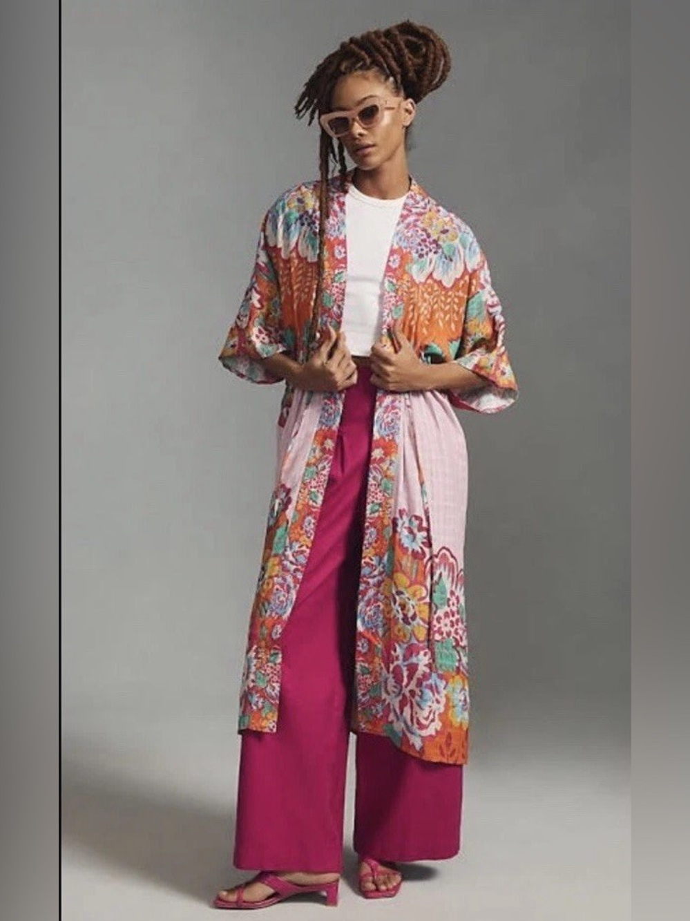 Anthropologie Conditions Apply Printed Kimono One‎ Size